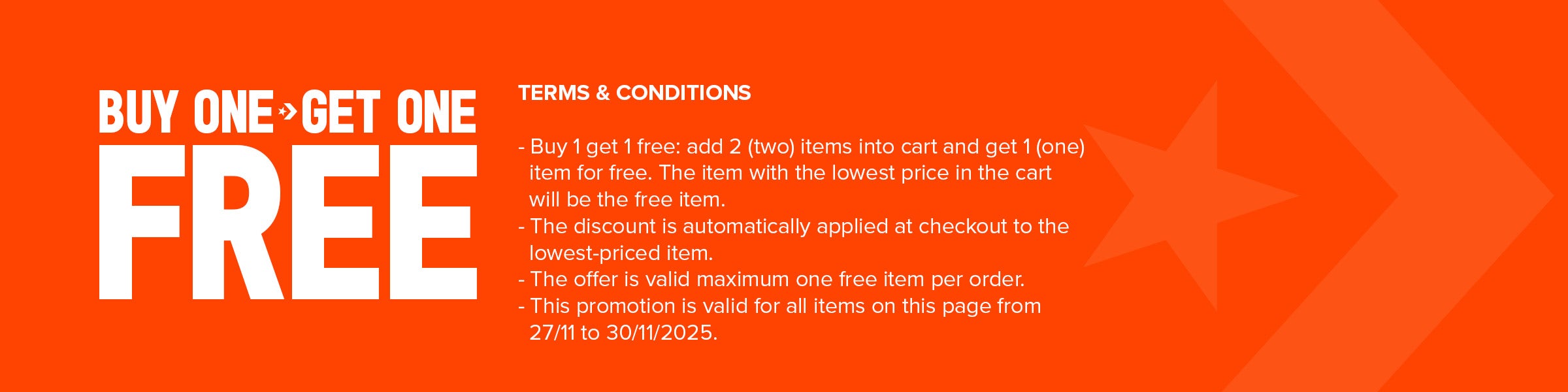 Buy One Get One Free