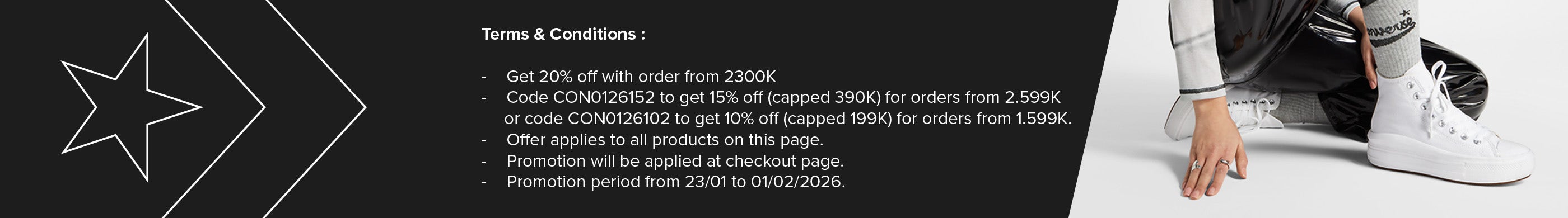 20% off min purchase 2.3 Mio